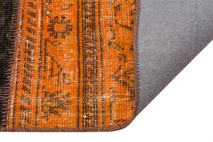 Geneleksel El Dokuma Kahve Multi Rengi Patchwork Halı