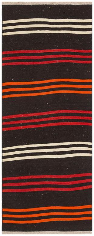 GENELEKSEL EL DOKUMA ÇOK RENKLİ ÇİZGİLİ DESEN ANADOLU YÜN KİLİM