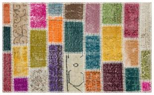 GENELEKSEL EL DOKUMA MULTİ  RENGİ PATCHWORK HALI PASPAS