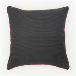 EL DÜĞÜMLÜ BEYAZ RENKLİ KENDİR KİLİM VİNTAGE YASTIK KILIFI