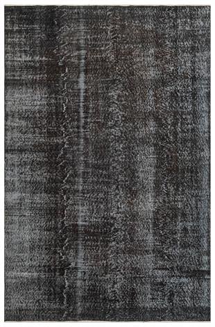 EŞSŞİZ EL DOKUMA SİYAH RENGİ RETRO VİNTAGE HALISI