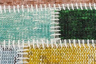 GENELEKSEL EL DOKUMA MULTİ  RENGİ PATCHWORK HALI PASPAS