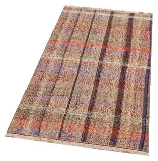 GENELEKSEL EL DOKUMA AÇİK KAHVERENGİ ANADOLU ÇAPUT KİLİMİ