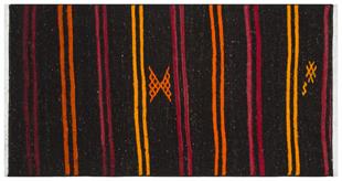 GENELEKSEL EL DOKUMA SARİ KIRMIZI RENGİ ÇİZGİLİ KİLİMİ