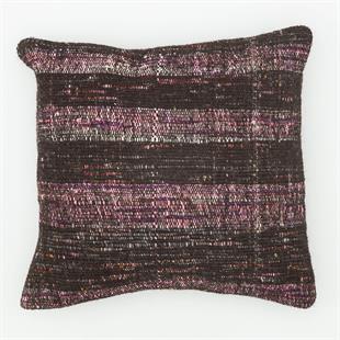 EL DOKUMA SİYAH KAHVERENGİ RENKLİ YASTIK KILIFI