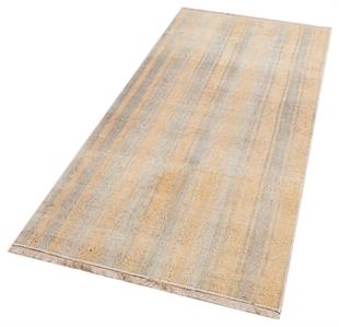 GENELEKSEL EL DOKUMA AÇİK KAHVERENGİ ÇİZGİLİ DESEN YÜN KİLİM