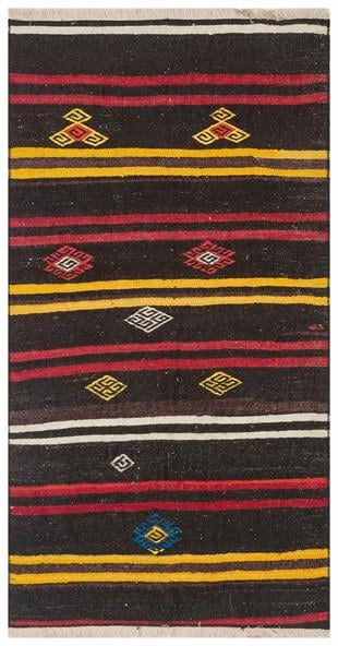 Eşsiz El Dokuma Sarı Kırmızı Rengi Sivas Yün Kilim