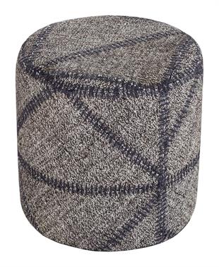 DOĞAL GÜMÜŞ RENGİ EL DOKUMA KEÇİ KILI KİLİM PUF