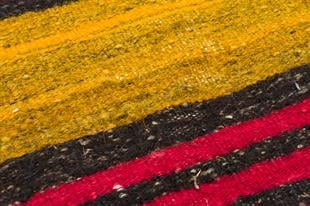 SARİ KIRMIZI RENGLİ EL DOKUMA KİLİM PASPAS