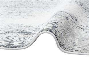 GREY BLACK XW Yumuşak İpeksi Tuşeli Yüksek Alçak Oymalı Modern İnce Makine Halısı