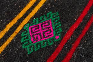 ÇOK RENKLİ ÇİÇEKLİ DESEN EL DOKUMA ANADOLU KİLİM