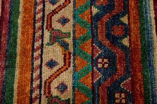 EL DOKUMA AFGAN HALI YÜNE YÜN DOKUMA HORÇİN DESEN