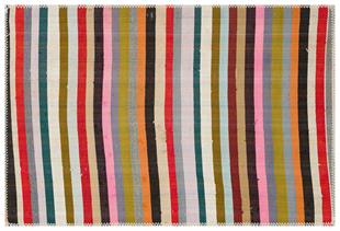 GERÇEK EL DOKUMA MULTY RENGİ KİLİM PASPAS