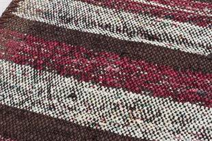 GERÇEK EL DOKUMA BORDO SİYAH RENGİ KİLİM PASPAS