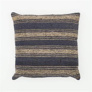 EŞSİZ EL DOKUMA BEJ LACİVERT RENGİ KİLİM YASTIK KILIFI