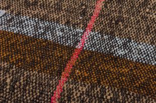 GERÇEK EL DOKUMA KAHVERENGİ TONLERİ KEÇİ KİLİM PASPAS