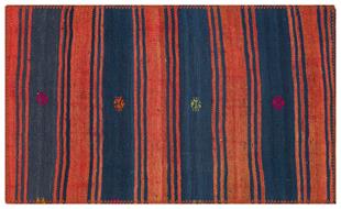 GERÇEK EL DOKUMA KİREMİT RENGİ KEÇİ KILI KİLİM PASPAS