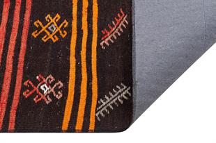 GERÇEK EL DOKUMA RENKLİ ÇİÇEKLİ DESEN ANADOLU YÜN KİLİM