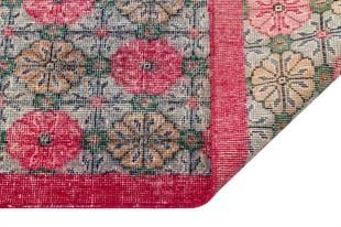 EŞSİZ EL DOKUMA NATUREL RENGİ ÇİÇEKLİ DESEN VİNTAGE HALISI