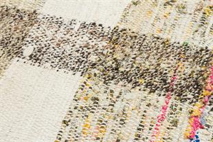 GENELEKSEL EL DOKUMA BEJ TEAL RENGİ ÇAPUT KİLİM PASPAS