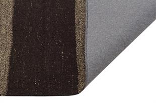 Siyah Gümüş Rengi El Dokuma Anadolu Yünlü Yolluk Kilim