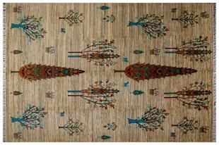 EL DOKUMA AFGAN HALISI HAYAT AĞACİ DESEN 