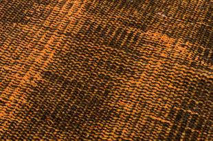 KAHVE BAKİR RENGİ EL DOKUMA VİNTAGE HALI PASPAS