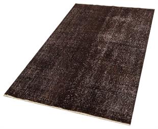 GENELEKSEL EL DOKUMA KAHVERENGİ VİNTAGE HALI