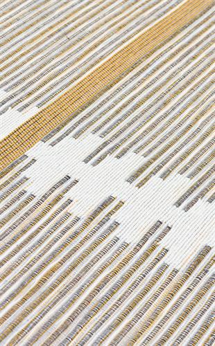 ARYA CRAFT WHİTE YELLOW HAV TOZ VERMEZ YIKANABILIR MODERN DESENLI DOKUMA KILIM