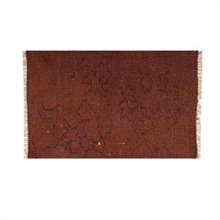 GENELEKSEL EL DOKUMA KİREMİT RENGİ VİNTAGE HALI PASPAS