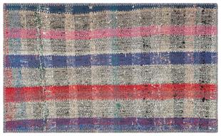 GENELEKSEL EL DOKUMA BEJ TEAL RENGİ ÇAPUT KİLİM PASPAS