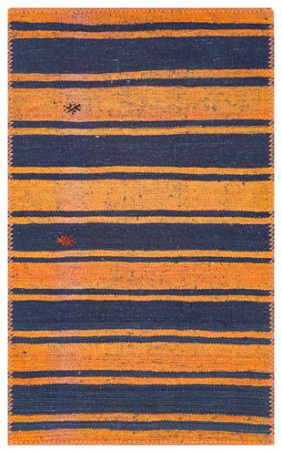 LACİVERT TURUNCU RENGİ KENDİR KİLİM PASPAS