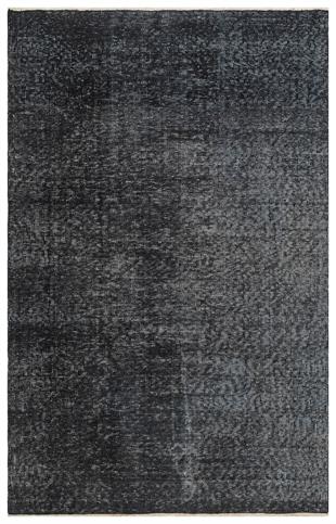 EŞSİZ EL DOKUMA SİYAH RENGİ ESKİTME VİNTAGE HALISI