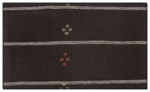 SİYAH RENGİ KEÇİ KILI DOKUMA KİLİM PASPAS