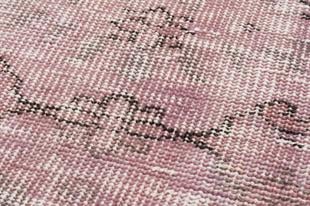 GENELEKSEL DOĞAL EL DOKUMA PUDRA RENGİ ÇİÇEKLİ DESEN HALI PASPAS