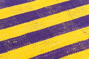 EŞSİZ EL DOKUMA SARİ MENEKŞE RENGİ KENDİR KİLİM PASPAS