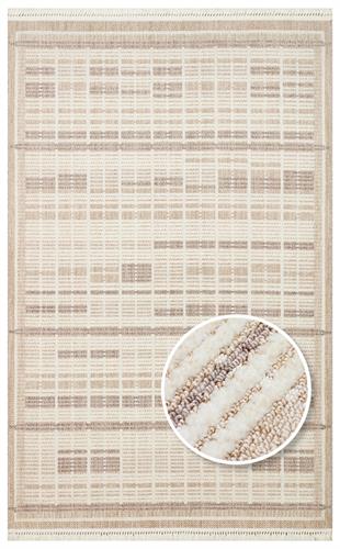 BEJ GRİ RENGİ HAV TOZ VERMEYEN YUMUŞAK DOKULU MODREN MAKİNE HALISI