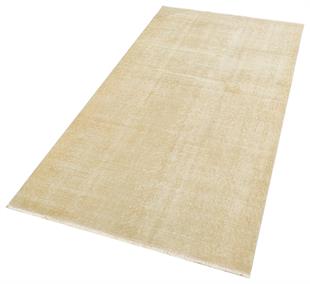 GENELEKSEL EL DOKUMA KREM RENGİ DESENSİZ ESKİTME VİNTAGE HALISI