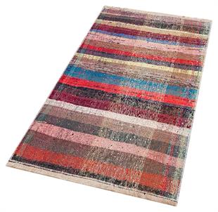 El Dokuma Renkli Çaput Pala Yünlü Kilim