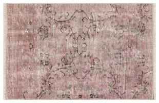 GENELEKSEL DOĞAL EL DOKUMA PUDRA RENGİ ÇİÇEKLİ DESEN HALI PASPAS