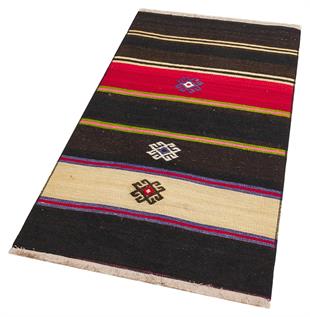 GERÇEK EL DOKUMA KAHVERENGİ  SİVAS KİLİMİ