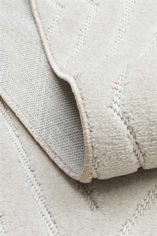 BEİGE  Hav Toz Vermez Yüksek Alçak Dokuya Sahip Modern Dokuma Halı