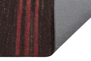 GENELEKSEL EL DOKUMA  BORDO TURUNCU  ÇİZGİLİ ANADOLU KİLİM