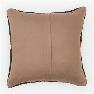 EŞSİZ EL DOKUMA RENKLİ ÇİZGİLİ KEÇİ KILI KILIM YASTIK KILIFI