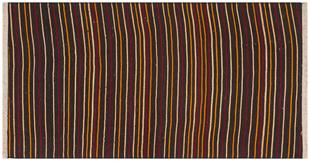 ÇOK RENGİ ÇİZGİLİ DESEN KEÇİ KILI YÜNLÜ KİLİM