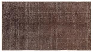 EŞSİZ EL DOKUMA KAHVERENGİ ESKİTME VİNTAGE HALI