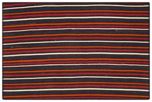 ÇOK RENKLI ÇİZGİLİ DESEN EL DOKUMA KEÇİ KILI PASPAS