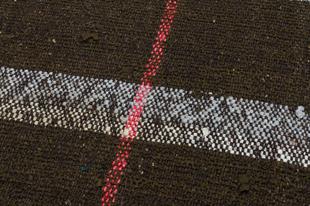 GERÇEK EL DOKUMA KAHVERENGİ TONLERİ KEÇİ KİLİM PASPAS