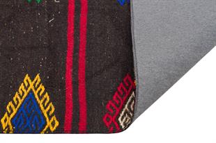 GERÇEK EL DOKUMA DESENLİ KEÇİ KILI YÜN KİLİMİ