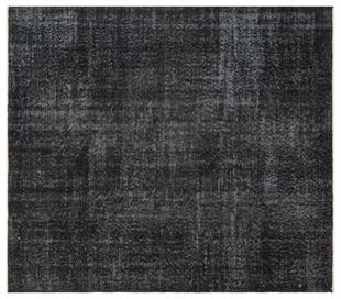 GERÇEK EL DOKUMA SİYAH RENGİ İSPARTA VİNTAGE HALISI